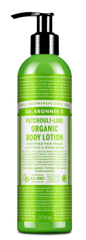 Dr Bronners Dr Bronners Bodylotion patchouli lime (240 ml)