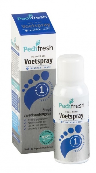 Pedifresh Pedifresh Fase 1 tegen acute zweetvoeten spray (75 ml)