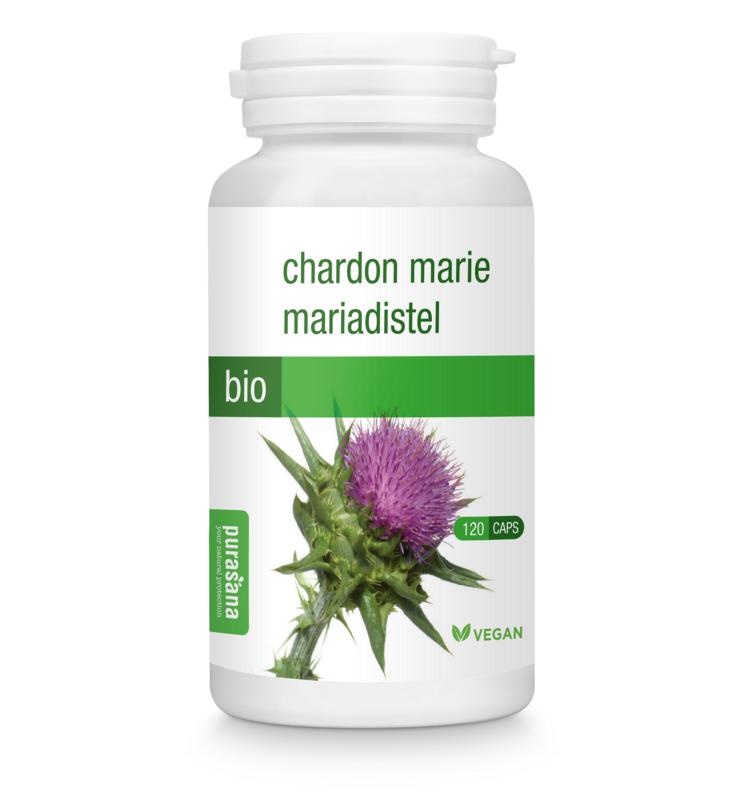 Purasana Mariadistel/chardon marie vegan bio (120 Vegetarische capsules) Purasana Mariadistel/chardon marie vegan bio (120 Vegetarische capsules)