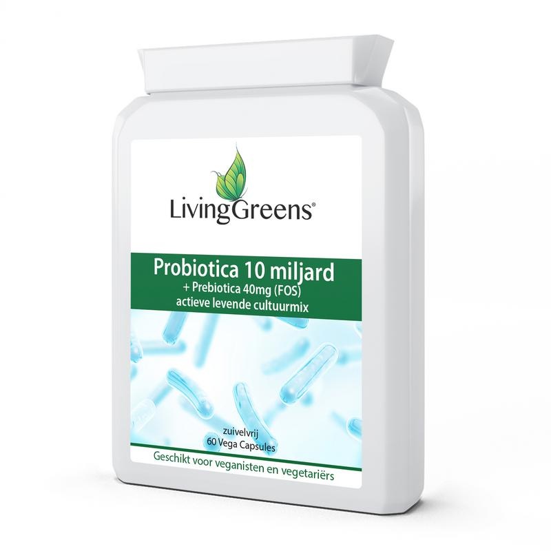 Livinggreens Probiotica 10 Miljard (60 Vegetarische capsules)