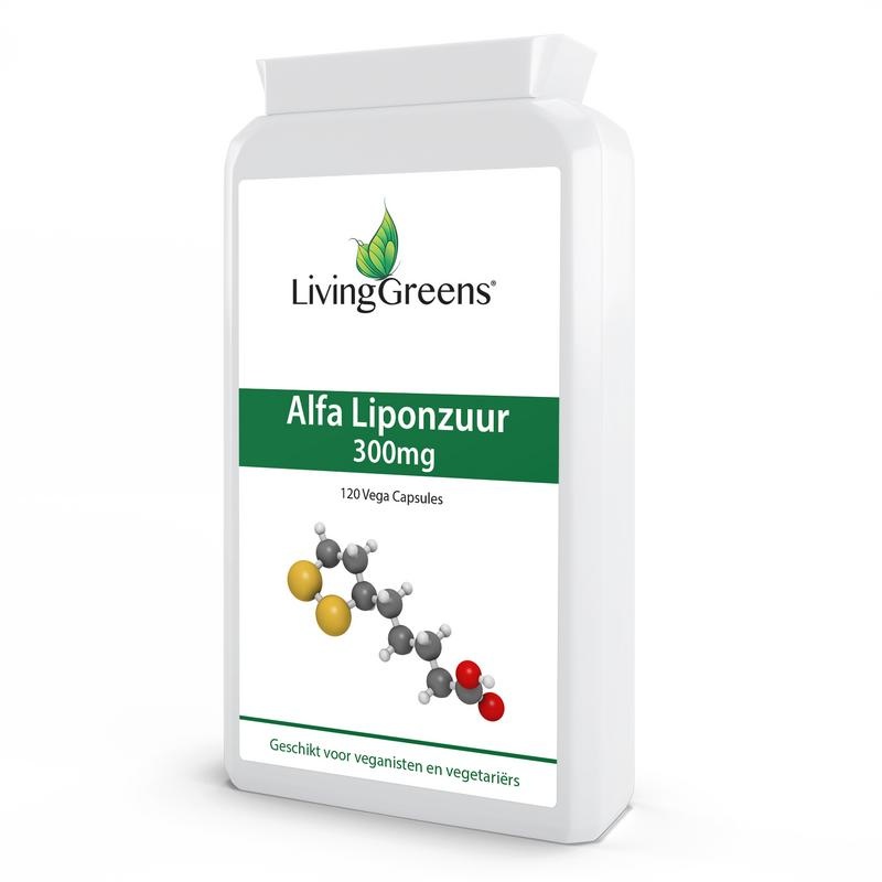Livinggreens Alfa liponzuur 300mg (120 Vegetarische capsules)