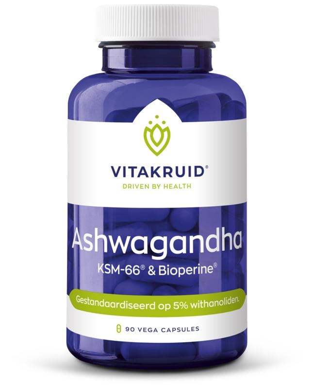 Vitakruid Vitakruid Ashwagandha KSM-66 & bioperine (90 vega caps)