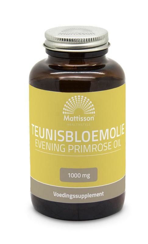 Mattisson Mattisson Teunisbloemolie met vitamine E 1000mg (90 caps)