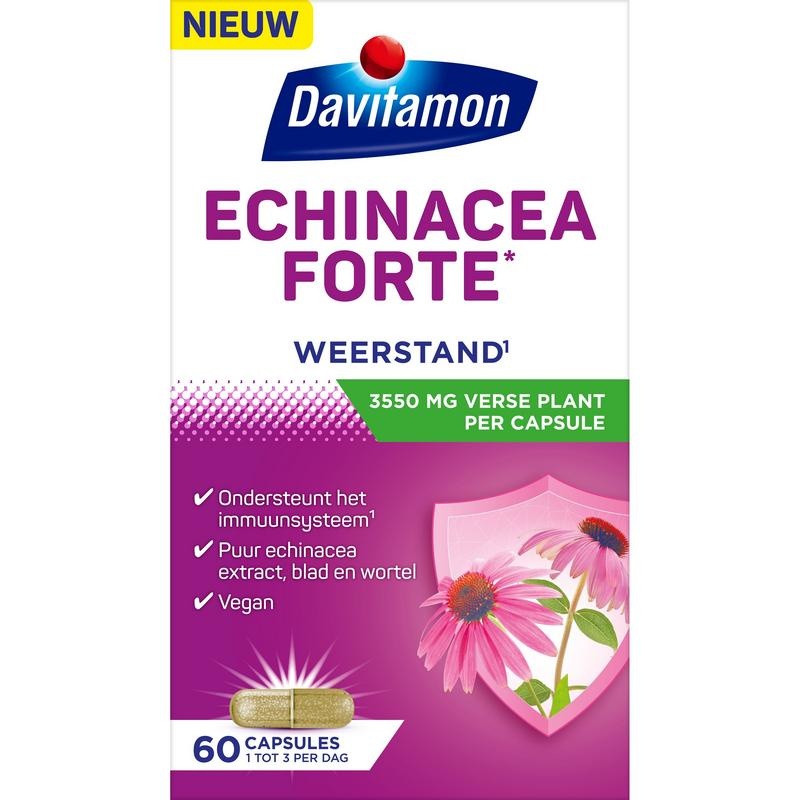 Davitamon Echinacea Forte* - VEGAN - Echinacea purpurea - 60 capsules - Voedingssupplement