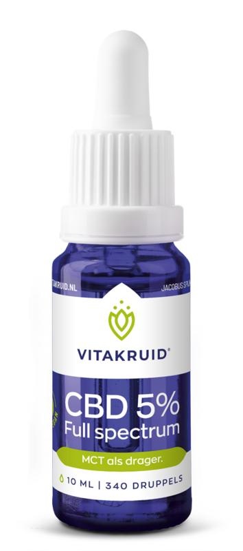 CBD Olie 5% full spectrum met MCT als drager
