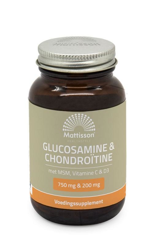 Mattisson Mattisson Glucosamine chondroitine met MSM, vitamine C & D3 (60 tab)