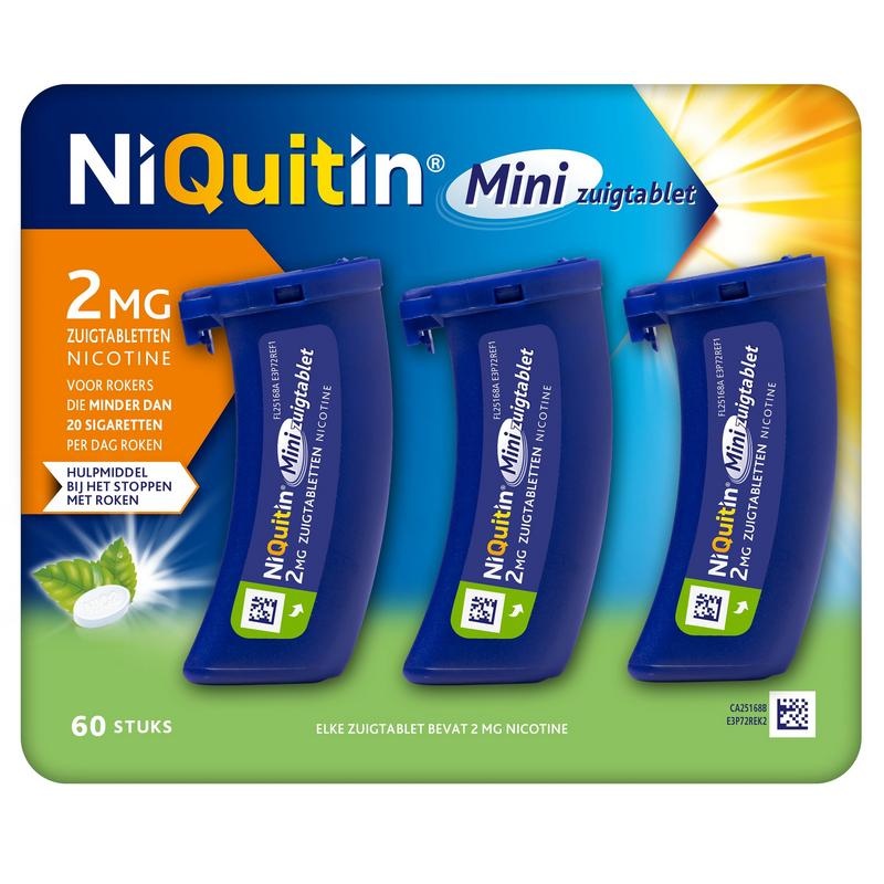 Niquitin Niquitin Zuigtablet mini mint 2mg (60 Zuigtab)