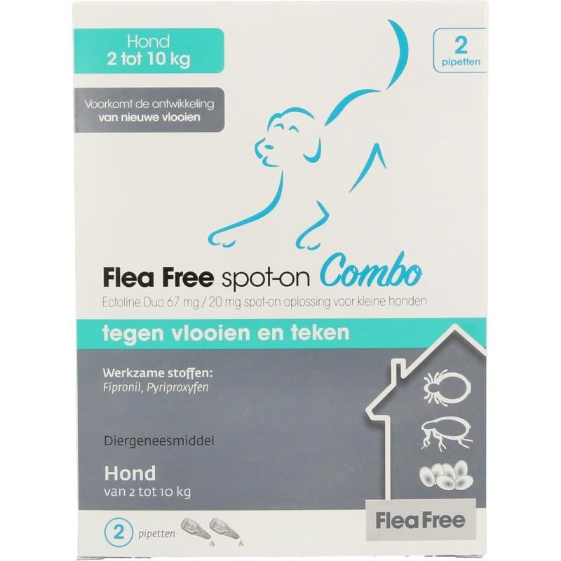 Flea Free Flea Free Ectoline duo hond 2-10kg pipet (2 st)