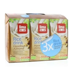 Lima Rice drink hazelnoot-amandel 200ml bio (3 st)
