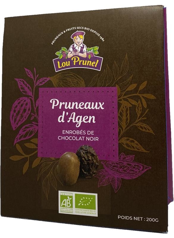 Lou Prunel Pruimen in pure chocolade bio (200 gr)