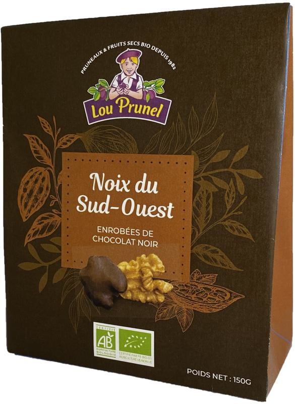 Lou Prunel Walnoten in pure chocolade bio (150 gr)