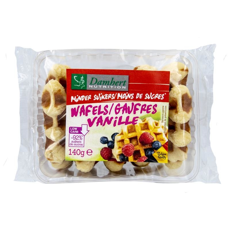 Damhert Damhert Wafel vanille minder suiker (140 gr)