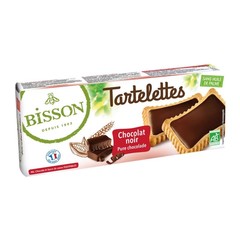 Bisson Tartelettes koekjes met pure chocolade bio (150 gr)