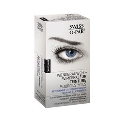 Swiss o-Par Wenkbrauwen + wimperkleur zwart (1 Set)