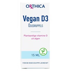 Orthica Vegan D3 oliedruppels (15 ml)