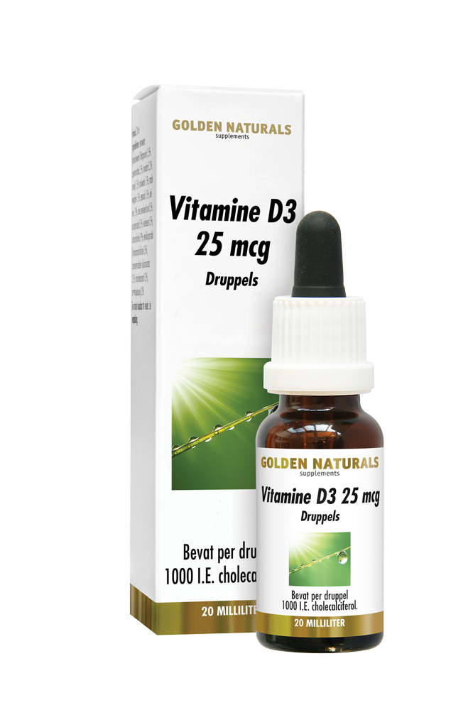 Golden Naturals Golden Naturals Vitamine D3 25 mcg druppels