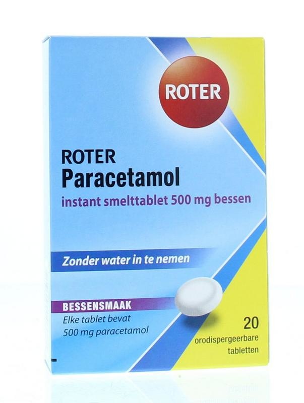 Roter Roter Paracetamol 500 mg bessen (20 tab)