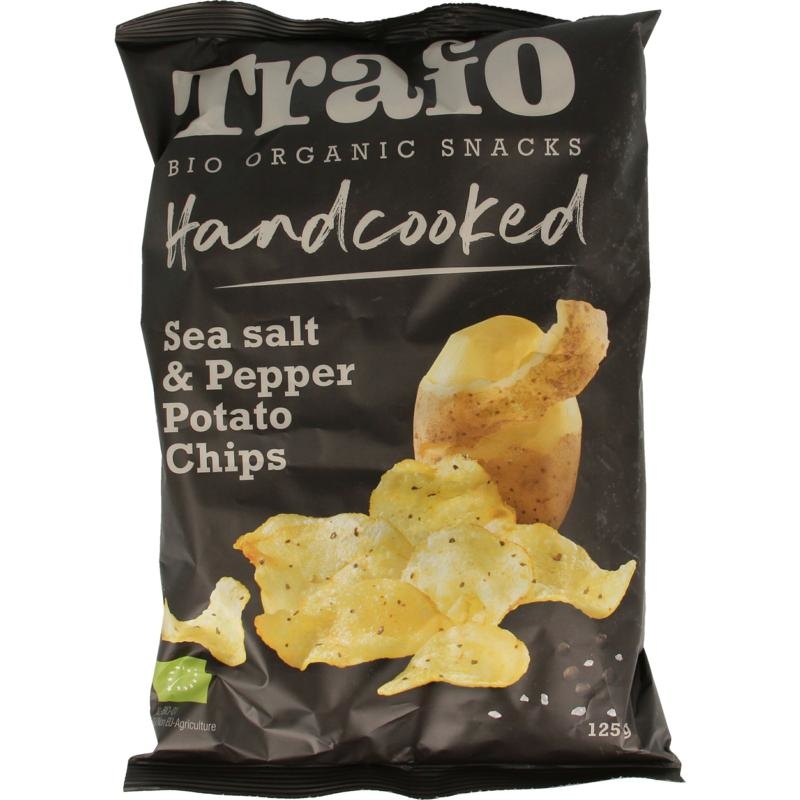 Trafo Trafo Chips handcooked zeezout & peper (125 gr)