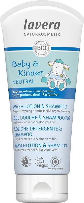 Lavera Lavera Baby en kinder sensitiv wash & shampoo EN-FR-IT-DE (200 ml)