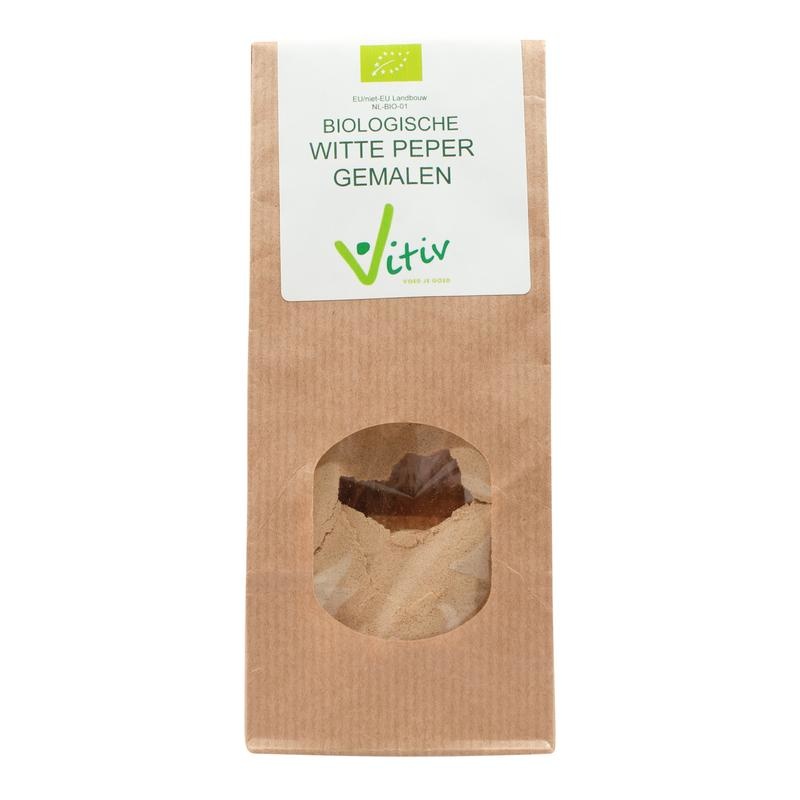 Vitiv Vitiv Peper gemalen wit bio (1 Kilogr)