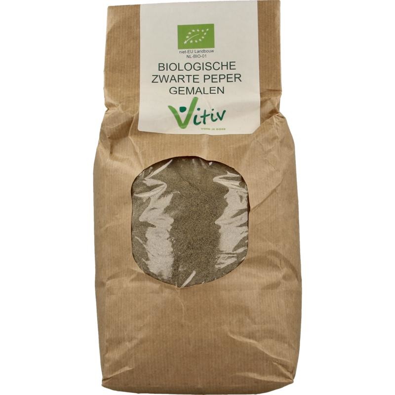 Vitiv Vitiv Peper gemalen zwart bio (1 Kilogr)