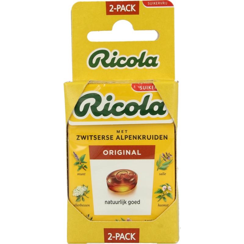 Ricola Ricola Original suikervrij 2 st (50 gr)
