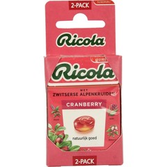 Ricola Cranberry suikervrij 2 st (50 gr)