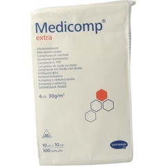 Medicomp Medicomp extra 10 x 10cm 6 laags niet steriel (100 st)