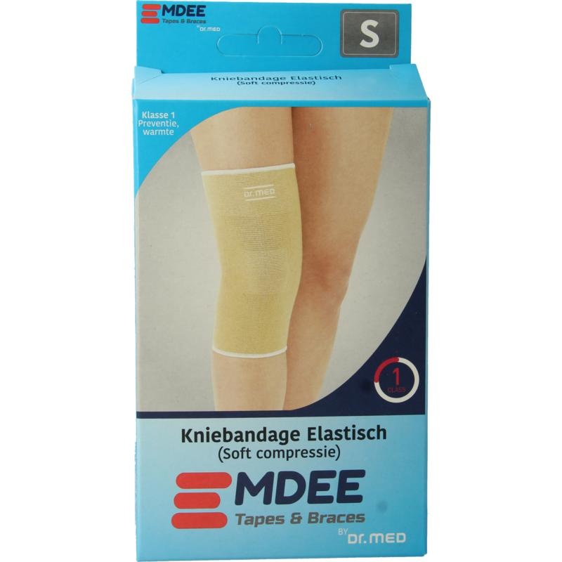 Emdee Emdee Elastic support knie maat S huidskleur (1 st)