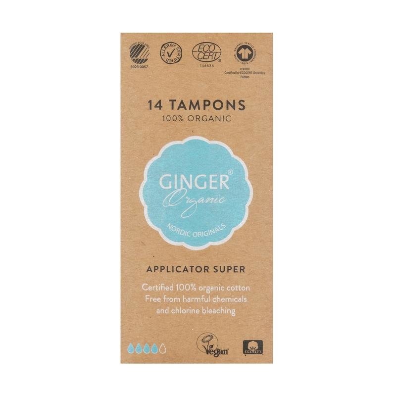 Ginger Organic Ginger Organic Tampon super met applicator (14 st)