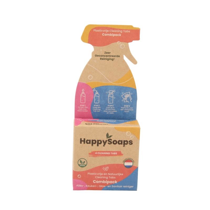 Happysoaps Happysoaps Cleaning tabs combipack alles-, keuken- en sanitai (3 st)