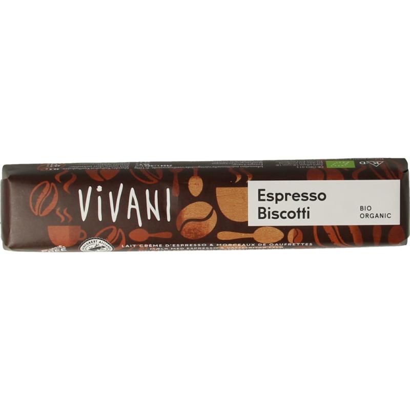 Vivani Vivani Espresso biscotti bar bio (40 gr)