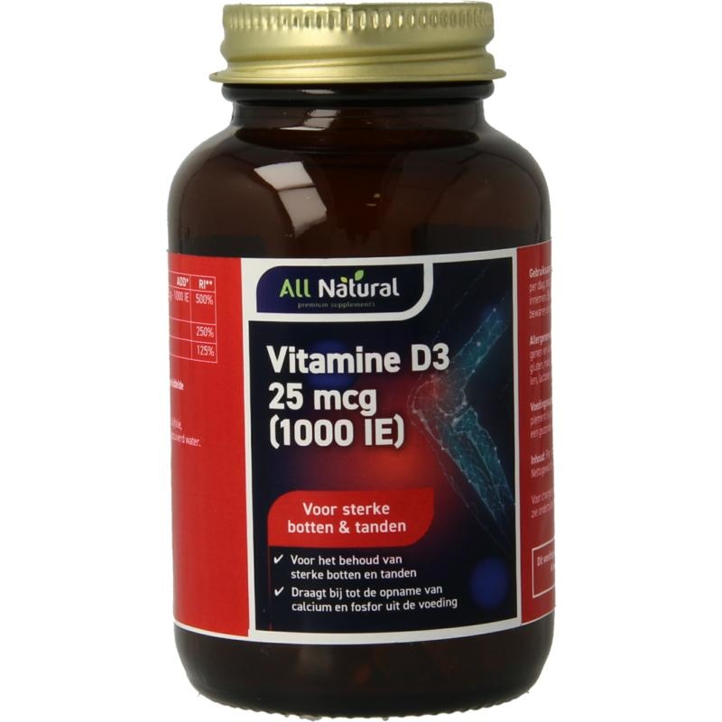 All Natural All Natural Vitamine D3 25mcg (90 caps)