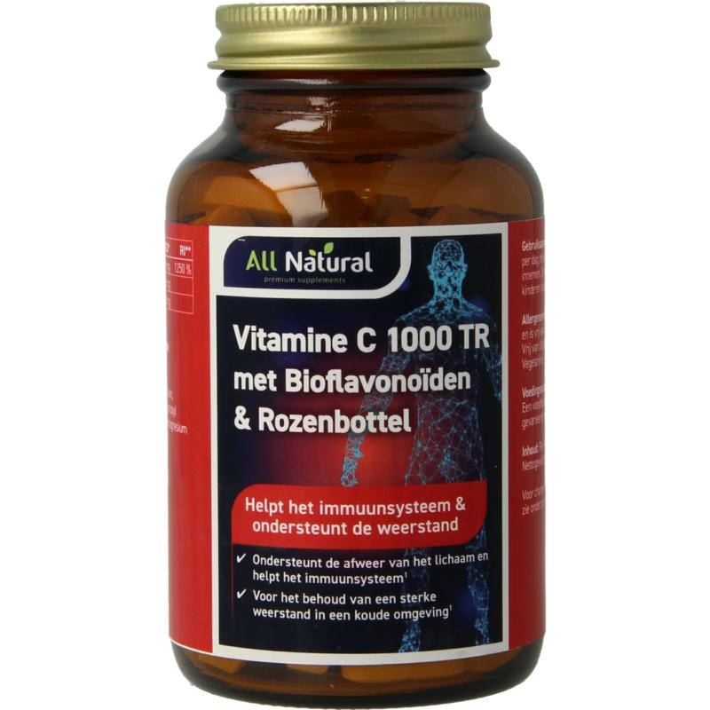 All Natural All Natural Vitamine c 1000tr & 40mg bioflavon (100 tab)