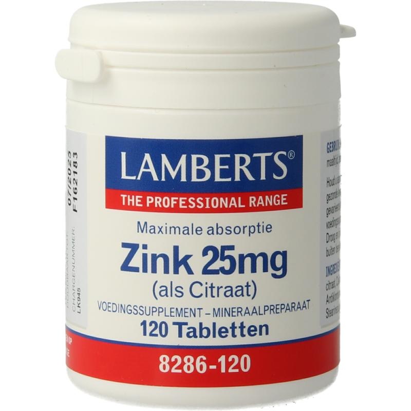 Lamberts Lamberts Zink citraat 25mg (120 tab)