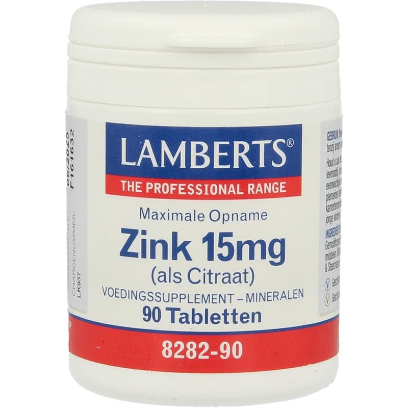 Lamberts Lamberts Zinc citraat 15mg (90 tab)