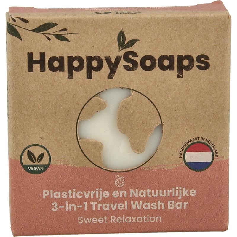 Happysoaps Happysoaps 3-in-1 Travel wash sweet (40 gr)