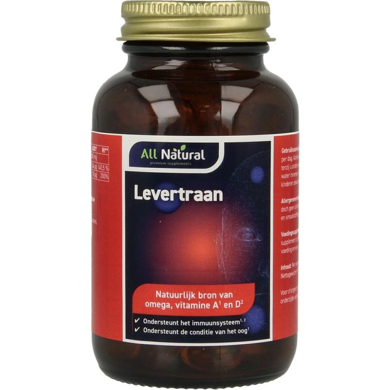 All Natural All Natural Levertraan vitamine a & d (100 caps)