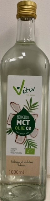 Vitiv Vitiv MCT olie C8 coconut pure 99% caprylic acid (1 ltr)