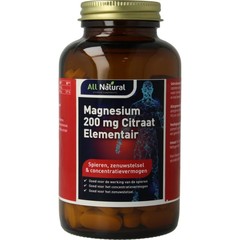 All Natural Magnesium citraat 200mg element (120 tab)