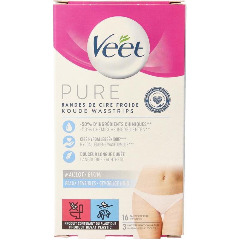 Veet Veet Mimima koude wasstrips bikini hypoallergene (16 st)