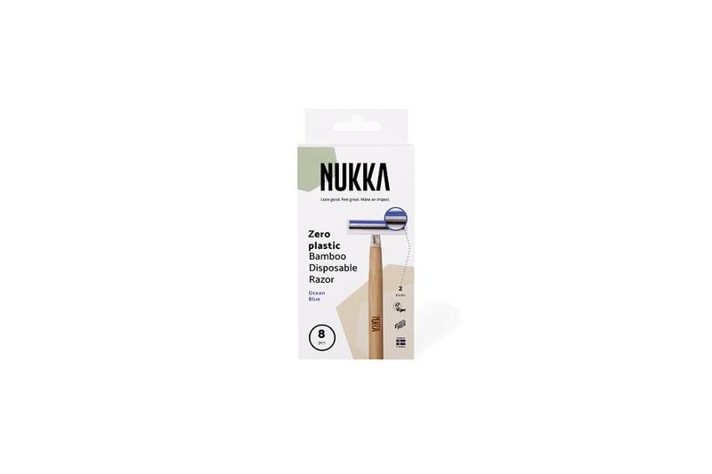 Nukka Nukka Bamboe scheermes blauw 2 mesjes (8 st)