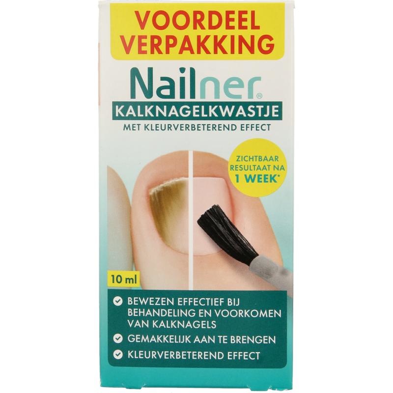 Nailner Nailner Kalknagelkwastje 2-in-1 voordeelverpakking (10 ml)