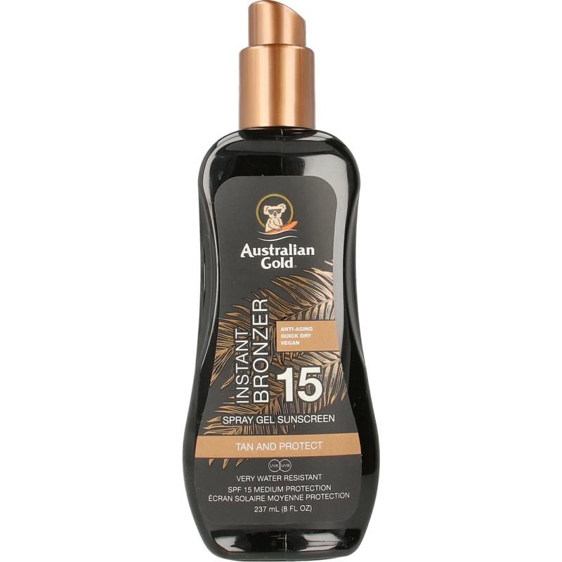 Australian Gold Australian Gold Spray gel met bronzer SPF15 (237 ml)