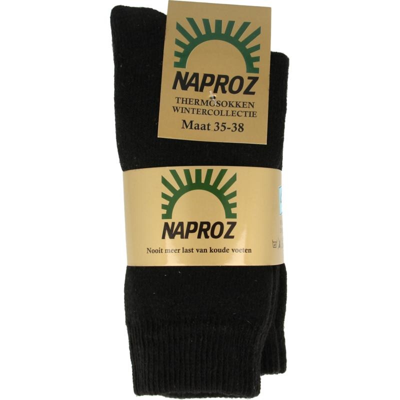 Naproz Naproz Thermo sokken zwart maat 35-38 (3 Paar)