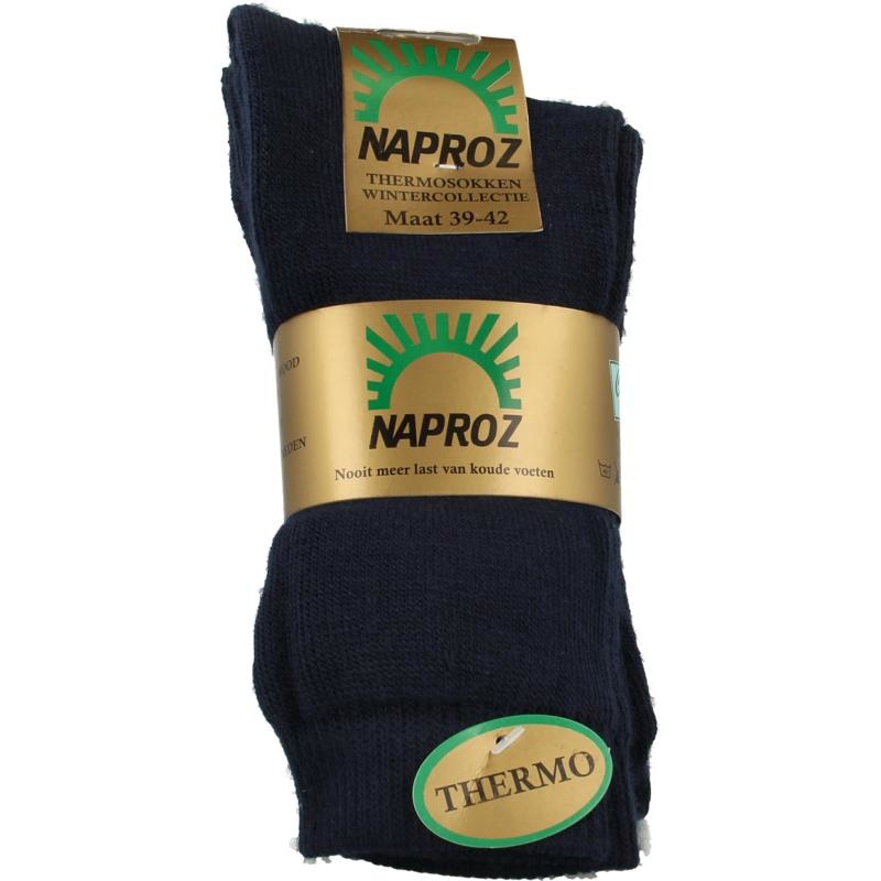 Naproz Naproz Thermo sokken blauw maat 39-42 (3 Paar)