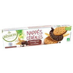 Bisson Pure chocolade frosted granenkoekjes bio (120 gr)