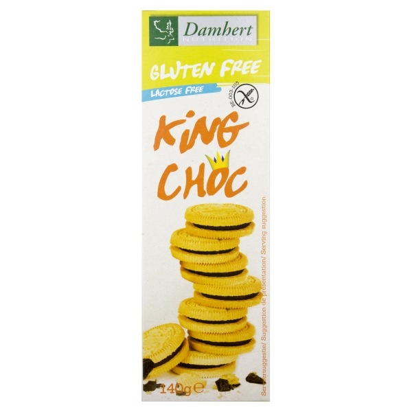 Damhert Damhert King chocolade koekjes lactose vrij (140 gr)