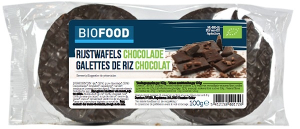 Damhert Damhert Rijstwafels choco bio (100 gr)