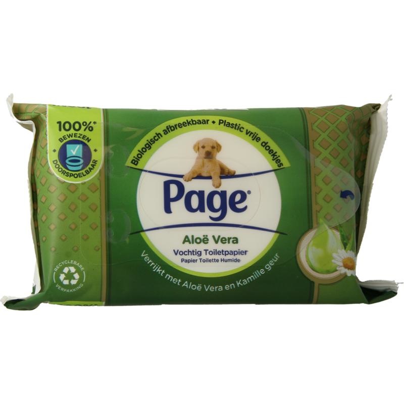 Page Page Vochtig toiletpapier aloe vera navulling (38 st)